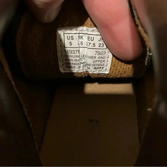 Timberland vintage  brown leather green hiking shoes boots - Picture 7 of 7